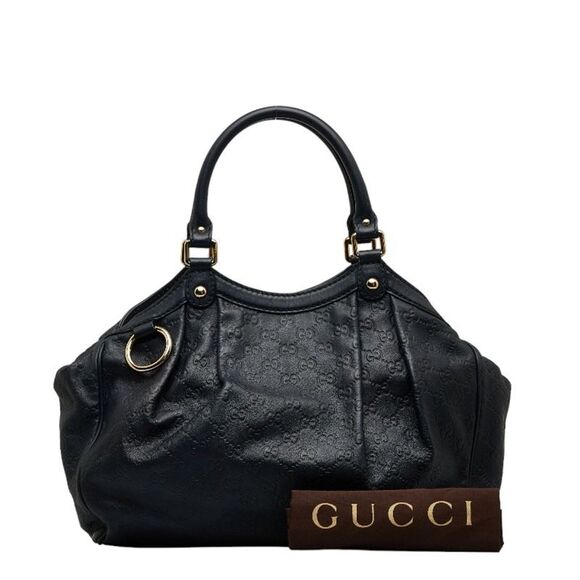 Gucci Sukey Navy Leather Handbag (Pre-Owned) - Picture 10 of 11